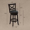 Hastings Home Hastings Home 29 inch Modern Swivel Bar Stool, Black 564317KUT